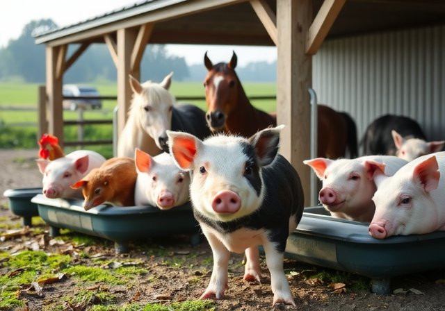 Caring for farm animals at Playbusid Farm