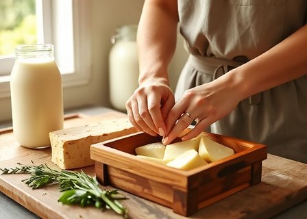 Group participating in cheese making workshop at Playbusid Farm
